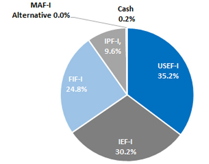 MAF-I Fund Allocations pie chart